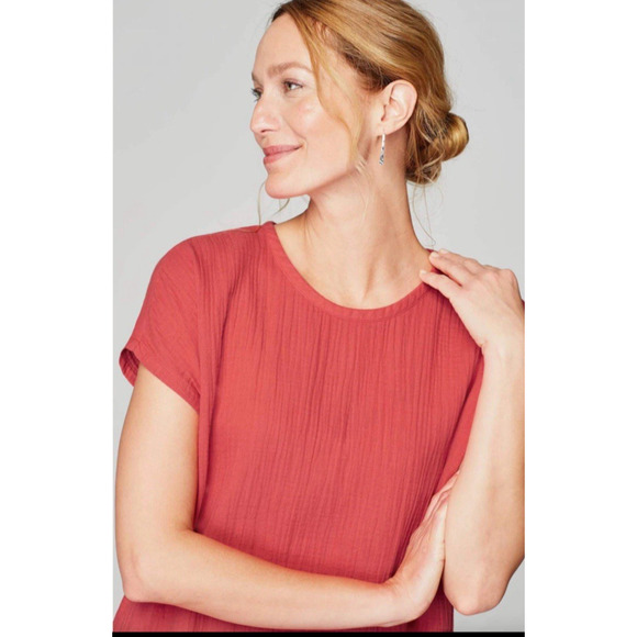 J Jill Pure Jill Maxi Dress Womens Small Organic Cotton Capsule Gauzy Lagenlook - Picture 5 of 12